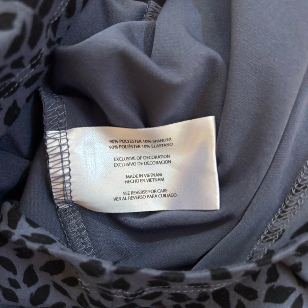 Eddie Bauer Blue & Black Spotted Leopard Print Athletic Dress Small - Picture 9 of 9